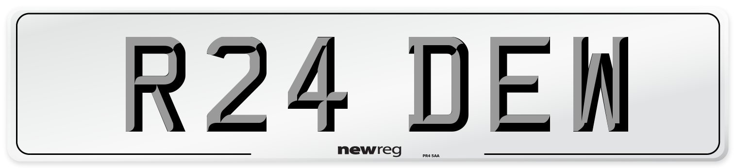 R24 DEW Number Plate from New Reg